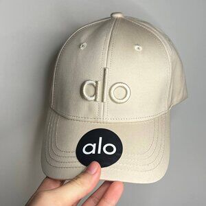 Authentic ALO District Hat Women's Adjustable Baseball Cap Beige Bone
